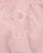 Bébé Ensemble 3 pièces Little Character® à éléphant - Rose, image 3 sur 4 diapositives