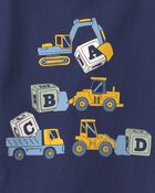Tout-petit - T-shirt manches longues &agrave; motif construction &ndash; Bleu marine, image 2 sur 2 diapositives