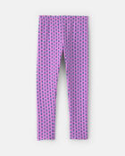 Filles - Legging extensible en molleton &agrave; motif floral &ndash; Mauve, image 2 sur 4 diapositives