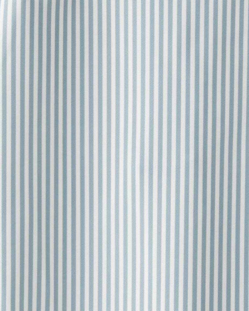 B&eacute;b&eacute; gar&ccedil;on - Barboteuse maillot dermoprotecteur &agrave; manches longues en mat&eacute;riaux recycl&eacute;s &agrave; rayures, image 4 sur 4 diapositives