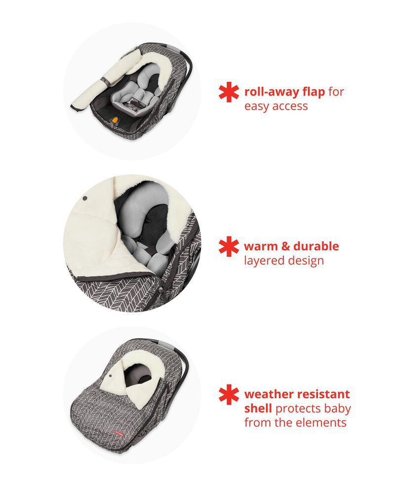STROLL & GO Car Seat Cover - Grey Feather, image 3 of 10 slides