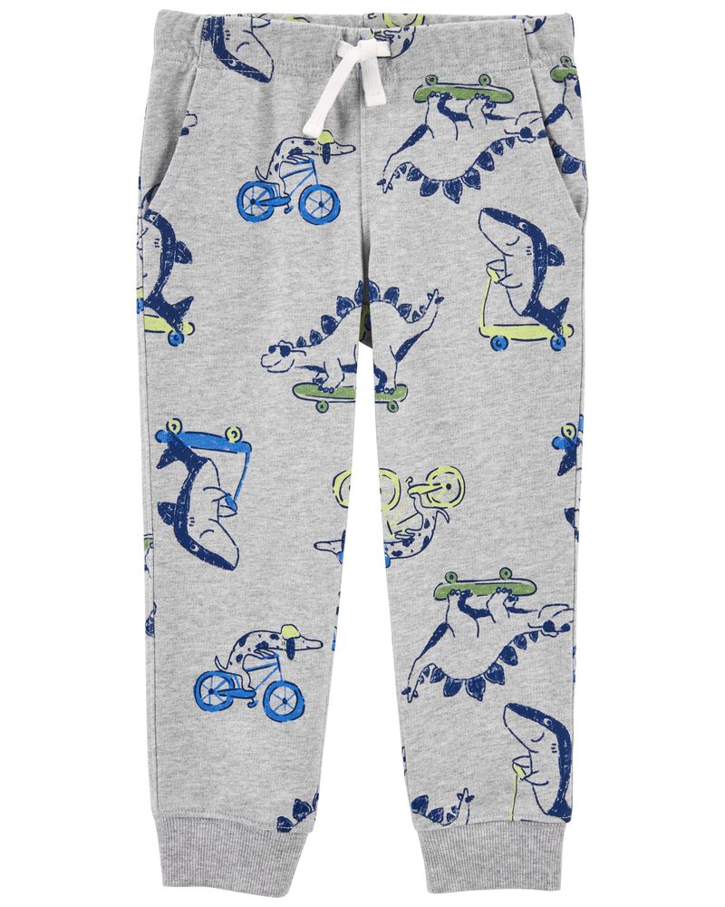 Grey Carter's Baby Boy Grey Dinosaur Pants