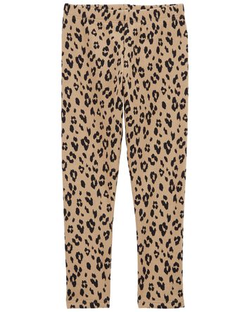 Leopard Cozy Fleece Leggings, 