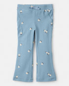 Toddler Girl 2-Piece Floral Top & Pant Set - Blue, image 2 of 5 slides