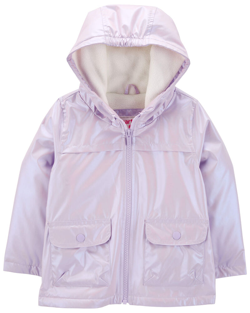 Toddler Lilac Fleece-Lined Lightweight Jacket, image 1 of 3 slides