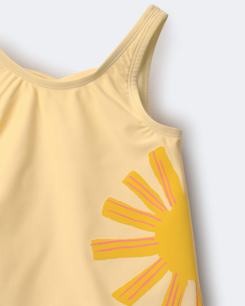 Tout-petit fille - Maillot 1 pi&egrave;ce &agrave; bordure festonn&eacute;e &agrave; imprim&eacute; soleil - Jaune, image 6 sur 6 diapositives