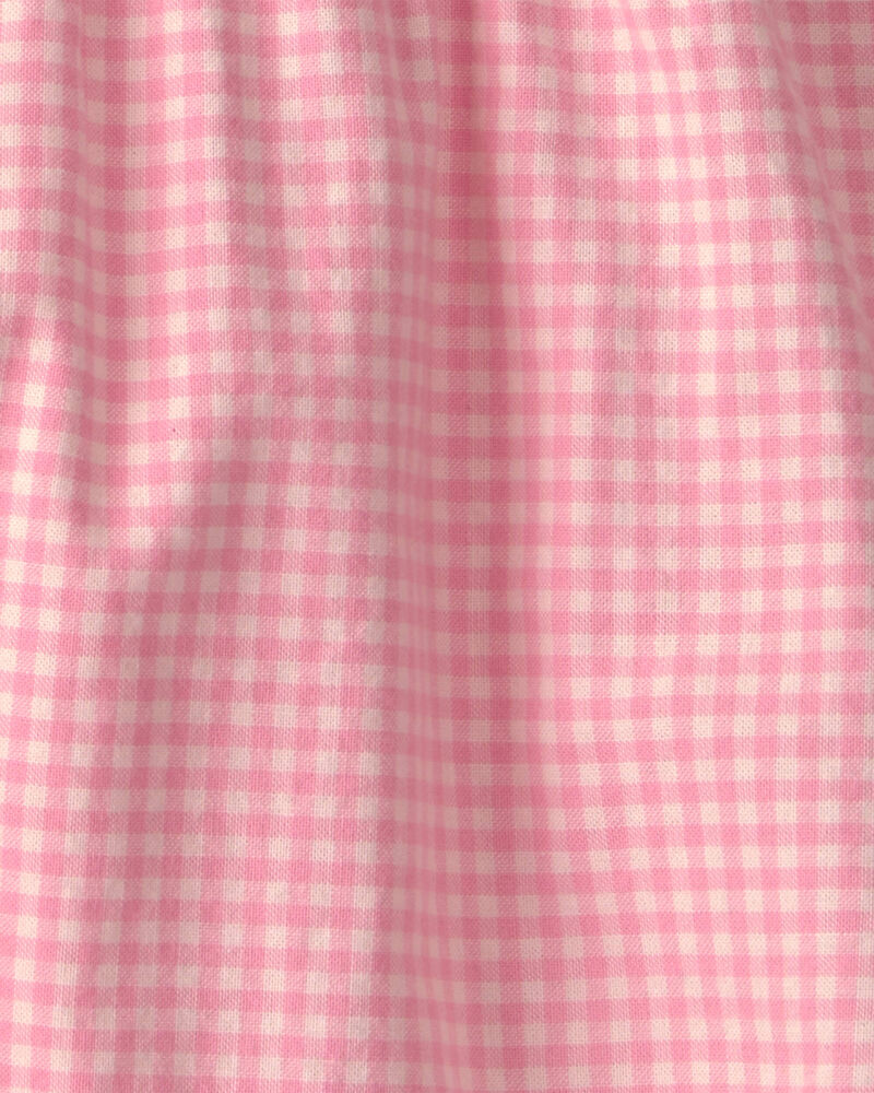 B&eacute;b&eacute; fille - Salopette courte &agrave; carreaux - Rose, image 3 sur 3 diapositives