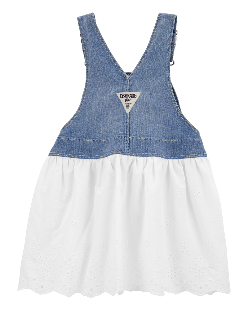 Enfant en bas âge Robe chasuble en denim ajouré, image 2 sur 4 diapositives