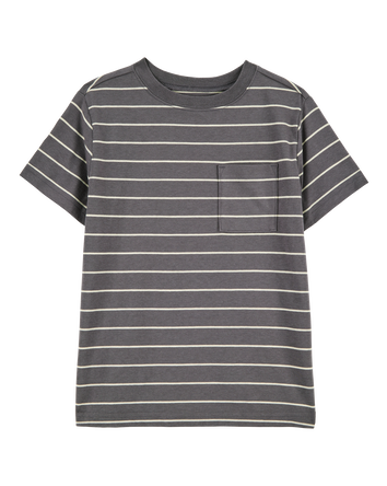 Kid Striped Cotton Blend Short-Sleeve Tee, 