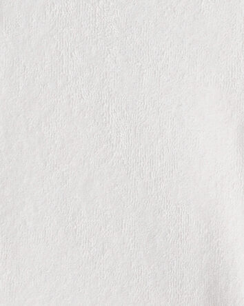 Baby Girl Terry Cover Up - White, 