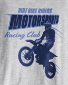 Boys Motorcycle Long-Sleeve Graphic Tee - Grey, image 4 of 5 slides
