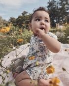 Baby Floral-Print Linen Bubble Made with Organic Cotton, image 4 of 5 slides