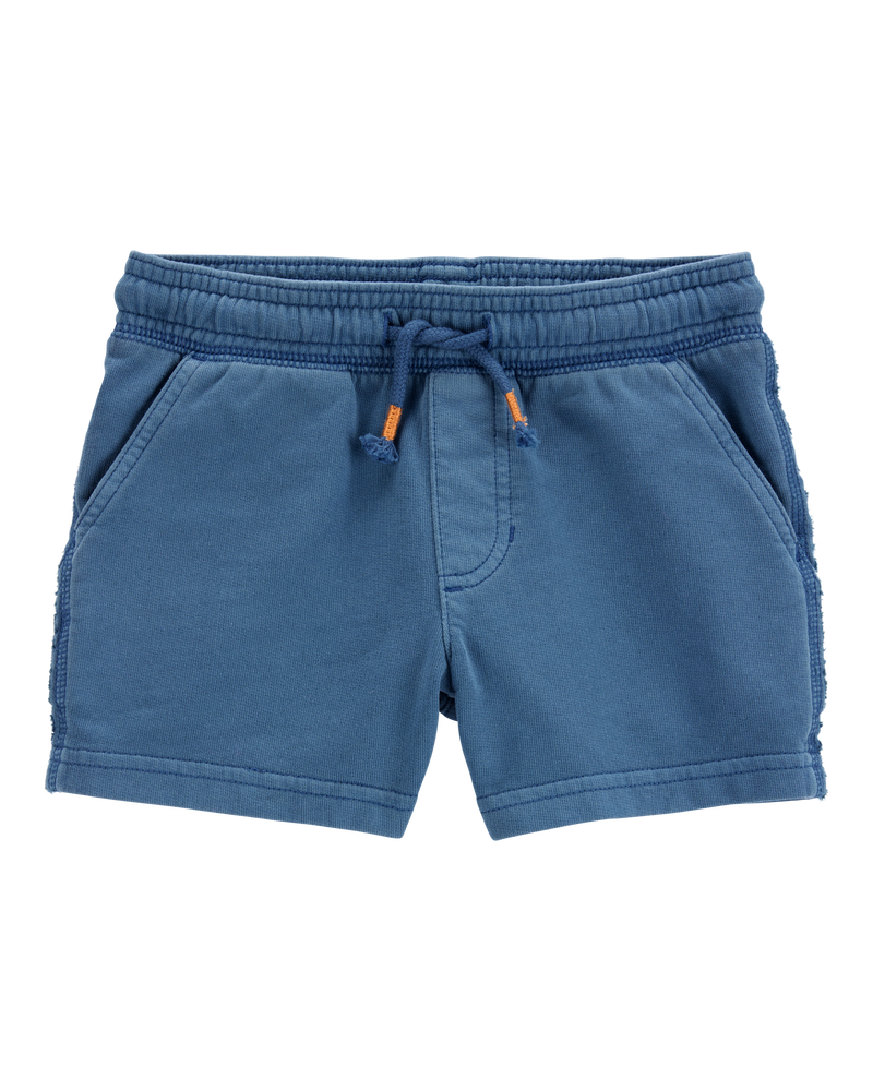 Baby Pull-On French Terry Rec Shorts - Blue, image 1 of 4 slides