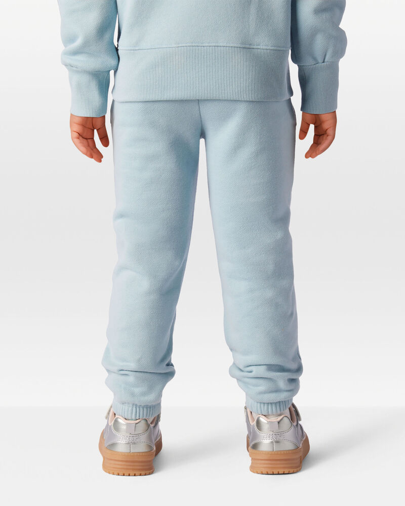 Toddler Girl Cotton Joggers - Blue, image 4 of 6 slides