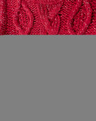 Toddler Girl Red Knit Sweater, image 2 of 3 slides