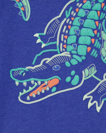 T-shirt en jersey à imprimé d’alligator, 