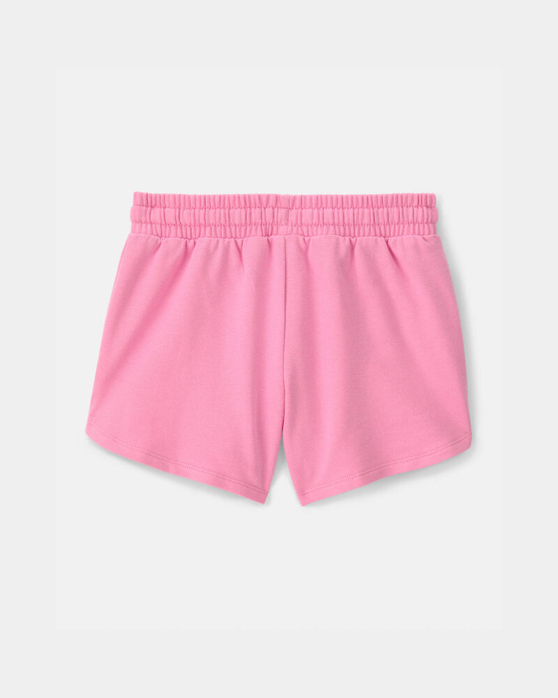 Girls French Terry Shorts - Pink, image 2 of 4 slides