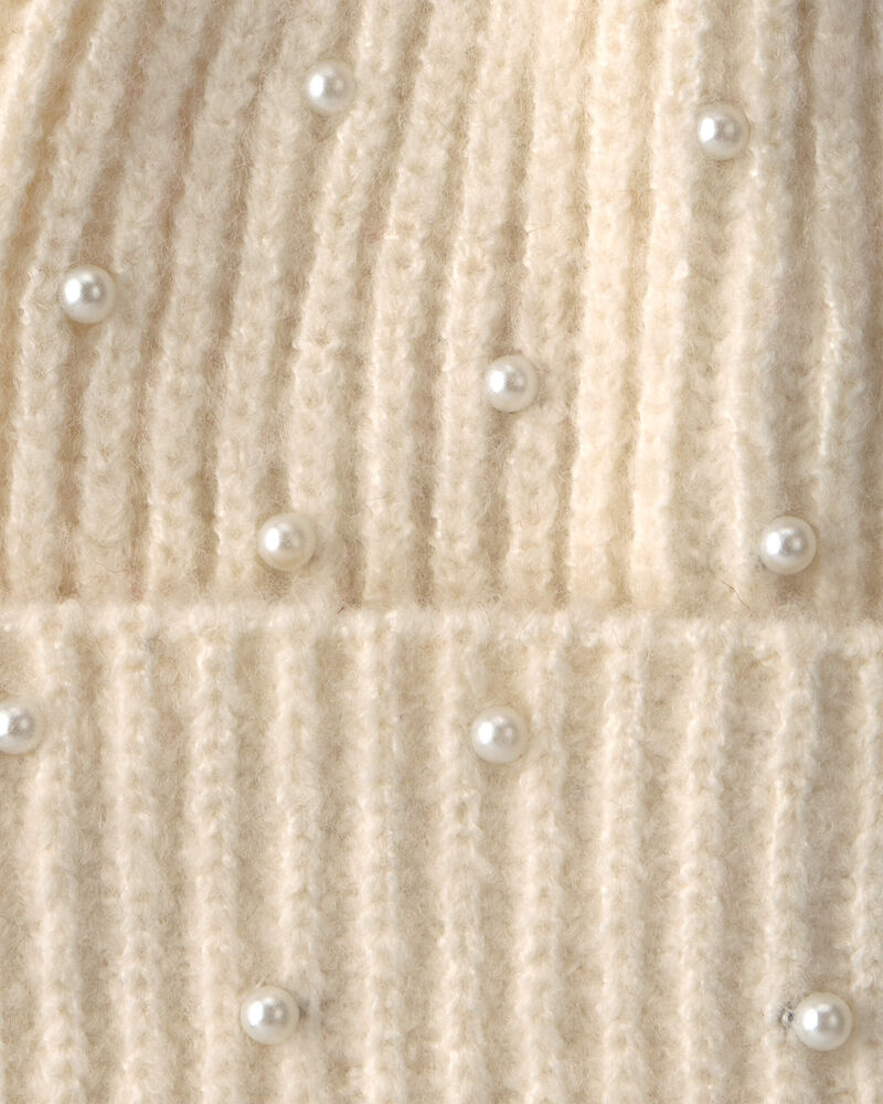 Filles - Tuque Pearly Kombi - Cr&egrave;me, image 3 sur 3 diapositives