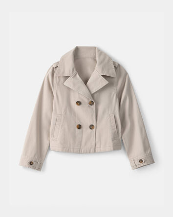 Girls Trench Jacket - Tan, 