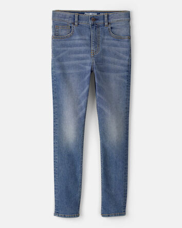 Enfant Jeans de coupe fuseau &agrave; d&eacute;lavage indigo vif, 