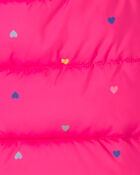 Girls Midweight Packable Puffer- Pink
, image 4 of 4 slides