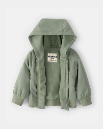 Baby Girl Cherry Midweight Utility Jacket - Green, 