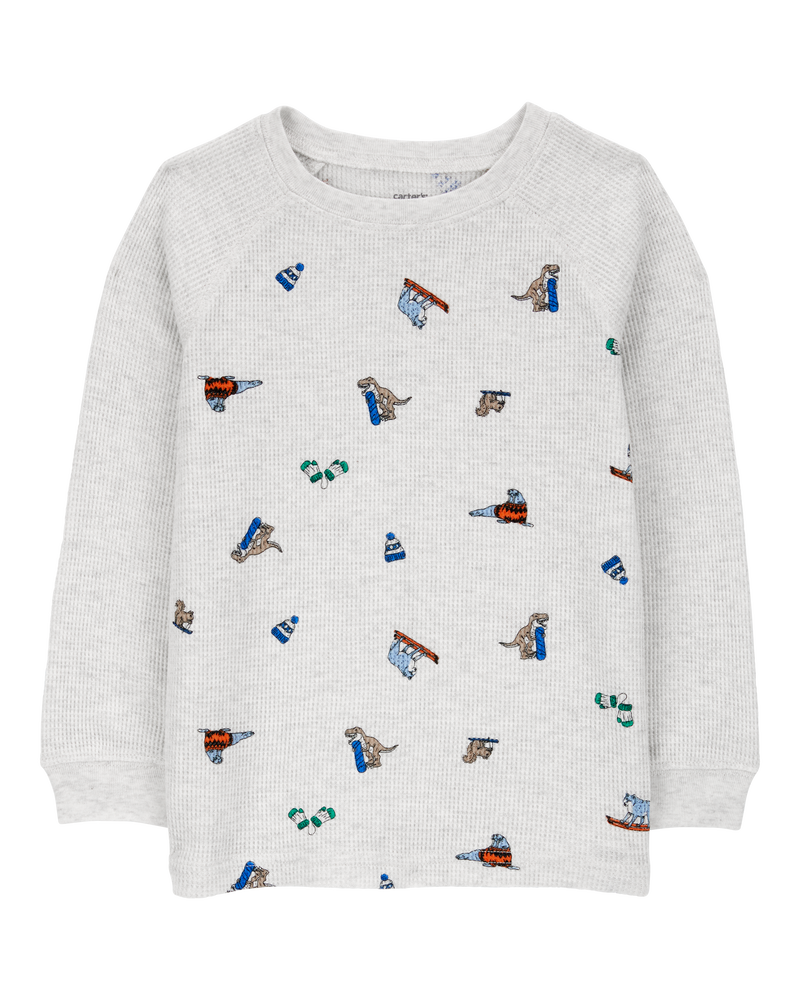 Toddler Winter Animals Thermal Graphic Tee, image 1 of 3 slides