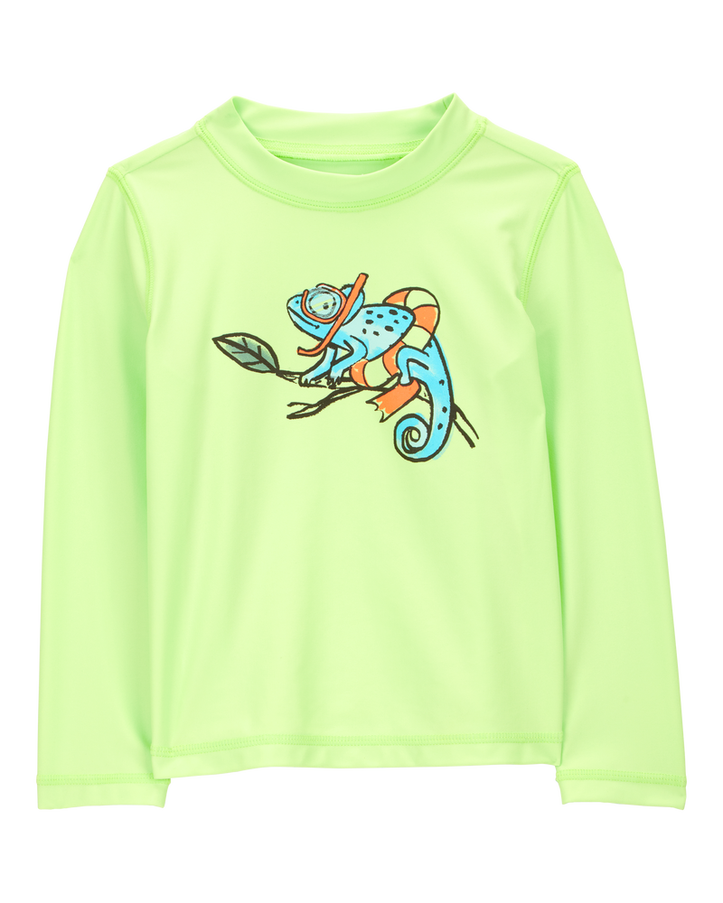 Toddler Iguana Long-Sleeve Rashguard, image 1 of 4 slides