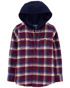Kid Cozy Flannel Hooded Top, image 1 of 3 slides