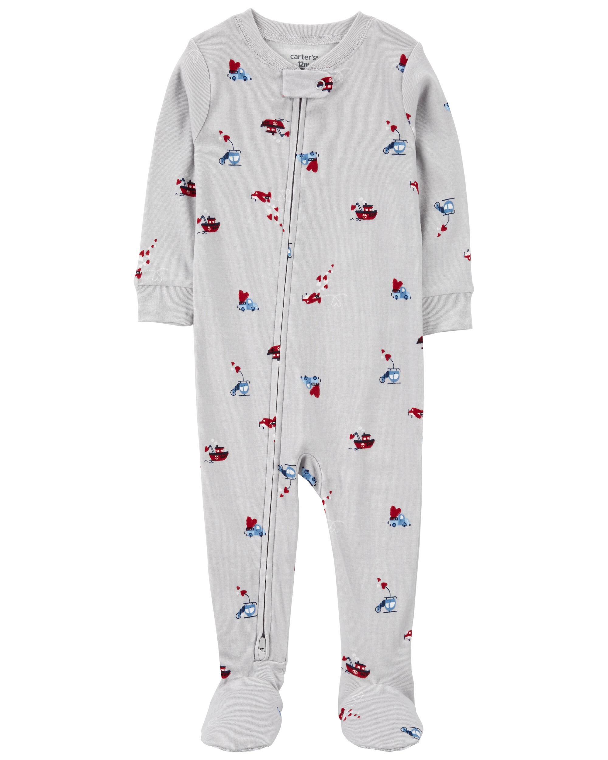 Toddler Boys Toddler Heart Print Valentine s Day Cotton 1 Piece Pyjamas 4T Carter s