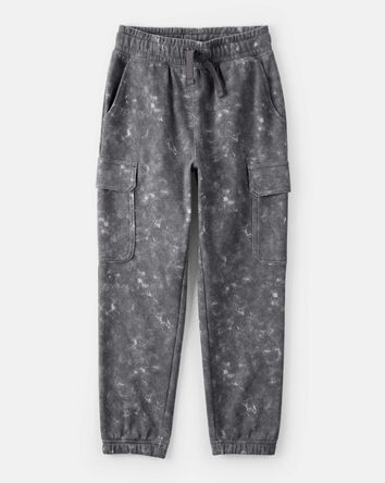Garçons - Joggeurs en French Terry avec impression acid wash - Gris, 