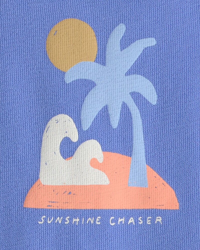Baby 'Sunshine Chaser' Sleeveless Romper - Blue, image 2 of 3 slides