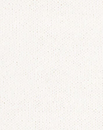 Toddler Wave Trim Cardigan Sweater - Ivory, 