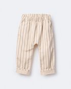 Toddler Striped Playground Pant - Beige/Olive, image 6 of 7 slides