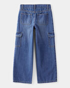 Kid Cargo Denim Jeans - Blue Wash, image 2 of 5 slides