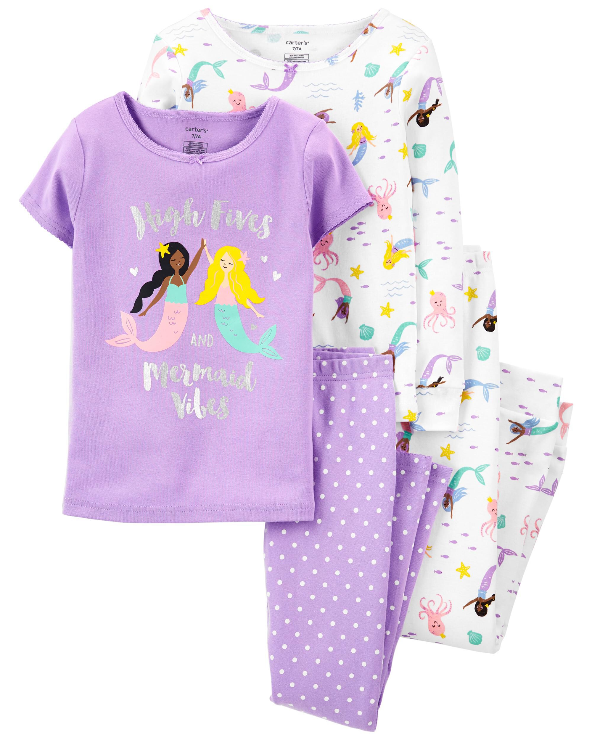 Purple 4 Piece Mermaid 100 Snug Fit Cotton PJs Carter s Canada