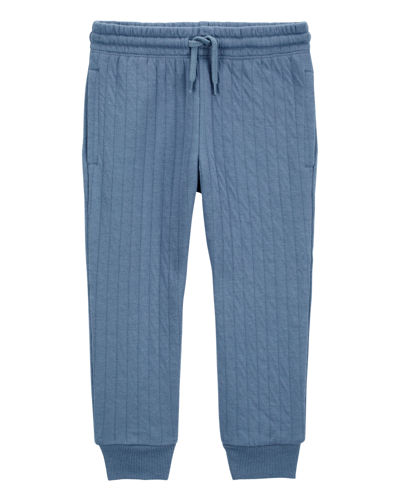 Baby Pull-On Quilted Joggers - Blue, image 1 of 4 slides