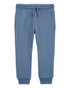 Baby Pull-On Quilted Joggers - Blue, image 1 of 4 slides