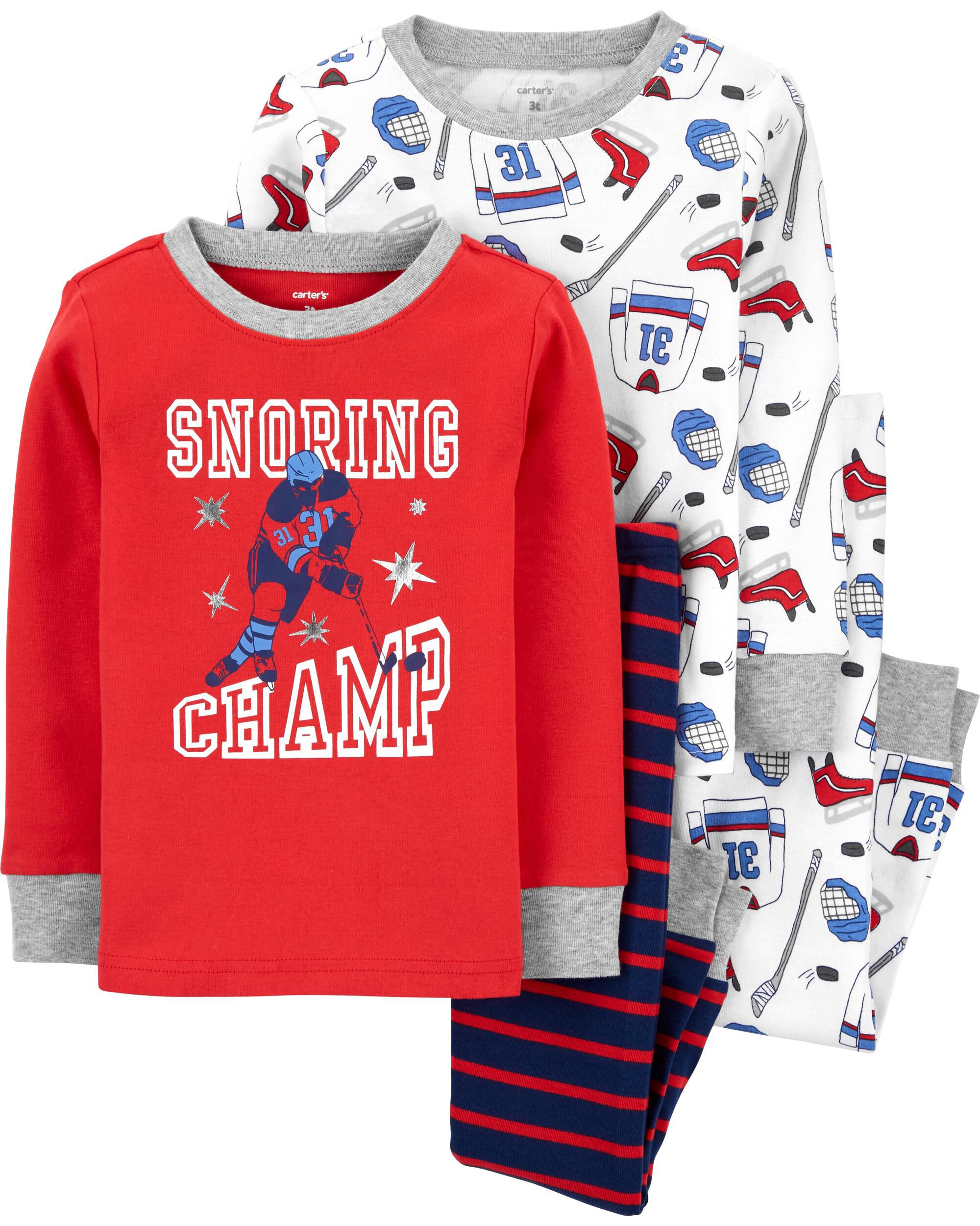Carters hockey pajamas shop
