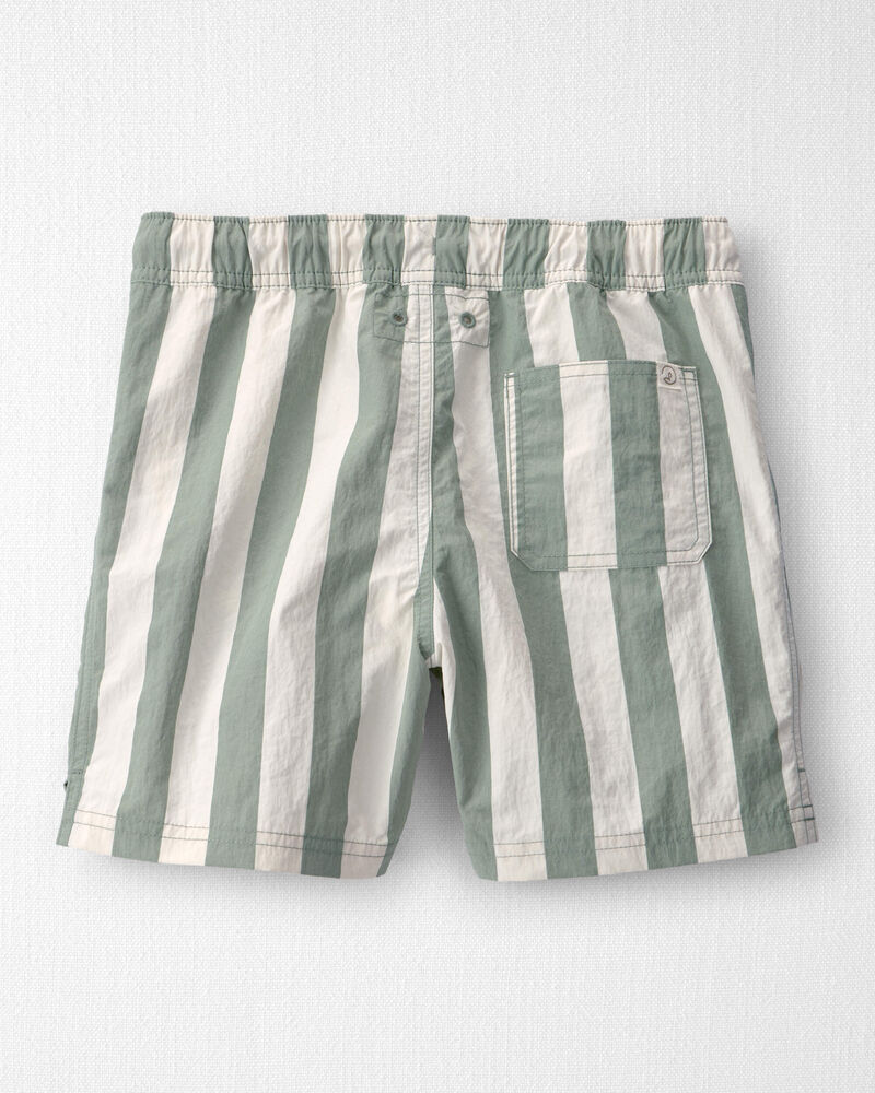 Gar&ccedil;ons - Maillot de bain en mat&eacute;riaux recycl&eacute;s &agrave; rayures , image 2 sur 4 diapositives