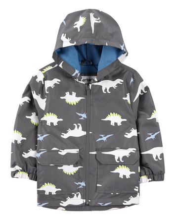 Toddler Colour Changing Dinosaur Rain Jacket, 