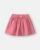 Toddler Girl Bow Corduroy Skort - Pink, image 1 of 7 slides