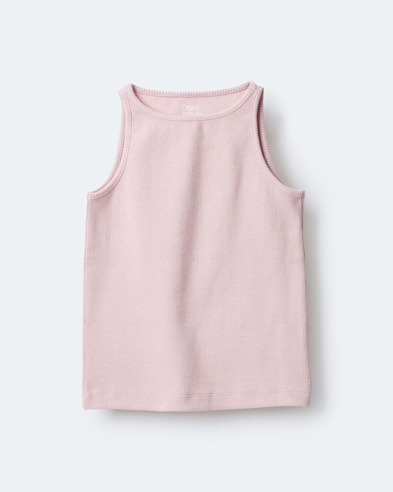 Toddler Girl Ribbed Tank Top - Pink, image 2 of 6 slides