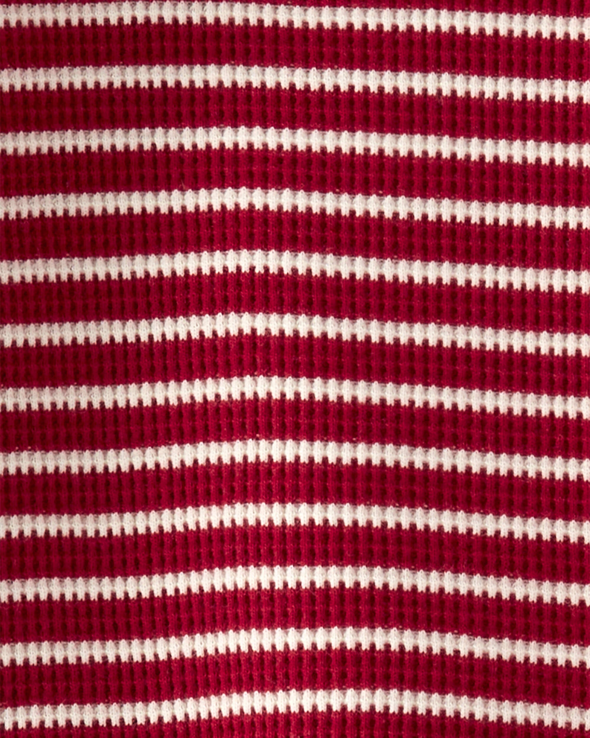 Red White Baby Waffle Knit Pyjamas Set Made with Organic Cotton in Stripes Carter s Oshkosh Canada