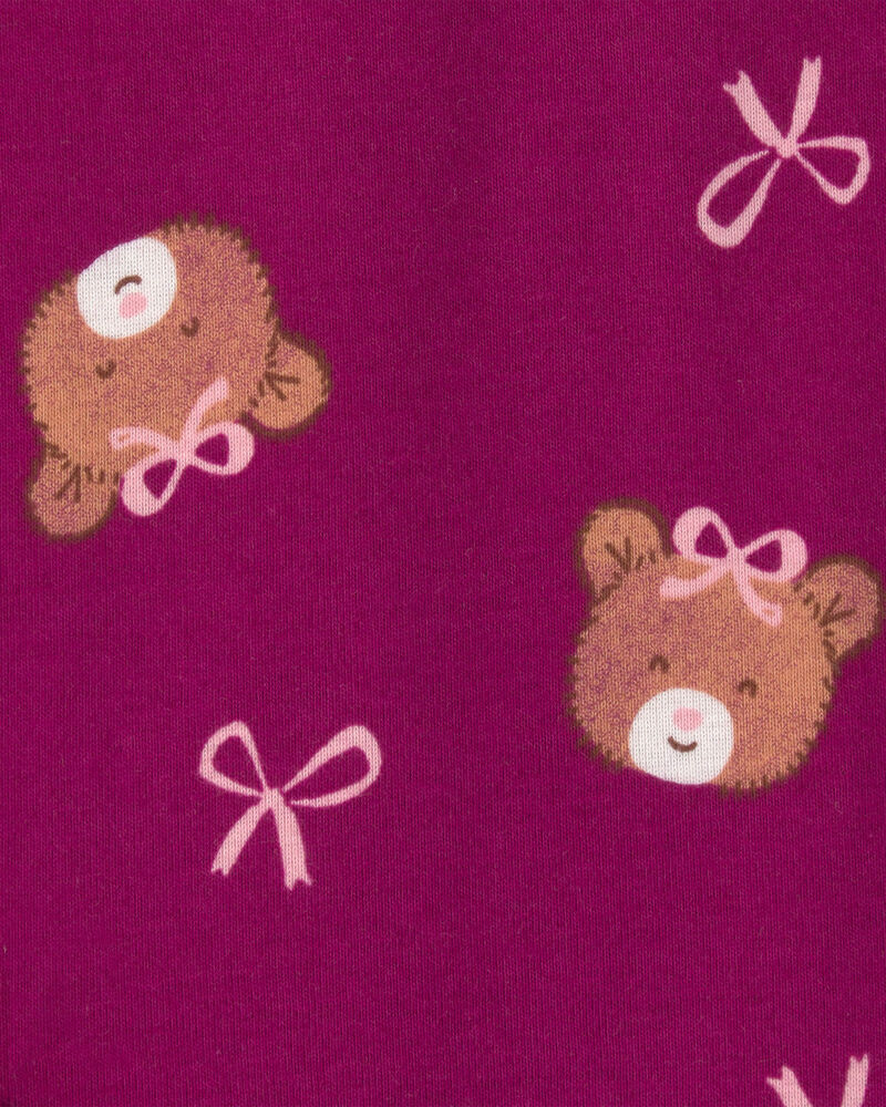 B&eacute;b&eacute; fille - Emballage 5 cache-couches &agrave; manches courtes &agrave; motif ourson &ndash; Rose/Mauve, image 5 sur 6 diapositives