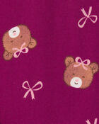B&eacute;b&eacute; fille - Emballage 5 cache-couches &agrave; manches courtes &agrave; motif ourson &ndash; Rose/Mauve, image 5 sur 6 diapositives