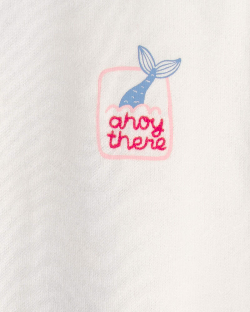 Toddler Girl Mermaid French Terry Pullover Sweatshirt - Ivory, image 6 of 9 slides