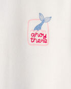 Toddler Girl Mermaid French Terry Pullover Sweatshirt - Ivory, image 6 of 9 slides