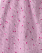 Baby Girl Cherry Flutter Sleeve Jumpsuit - Pink, image 2 of 3 slides