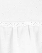 Baby Pointelle Short-Sleeve Bodysuit - White, image 2 of 3 slides